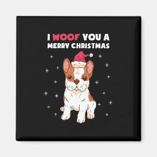 Aimant Malheur à vous un joyeux Noël Français Bulldog Aim