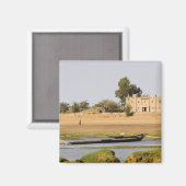 Aimant Mali, Djenne. Rivière Bani près de Djenne (Recto/Verso)