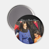 Aimant Malia et Sasha Obama (Recto/Verso)