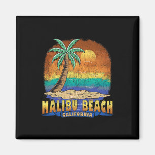 Aimant Malibu Beach California Vintage Souveni déprimé