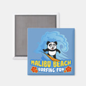 Aimant Malibu Beach Surf Panda (Recto/Verso)