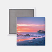 Aimant Malibu, CA, belle photo pittoresque, (Recto/Verso)