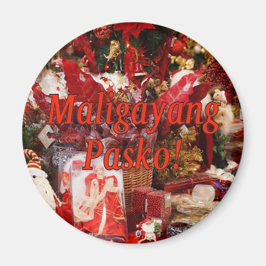 Aimant Maligayang Pasko ! Joyeux Noël à Tagalog rf (Devant)