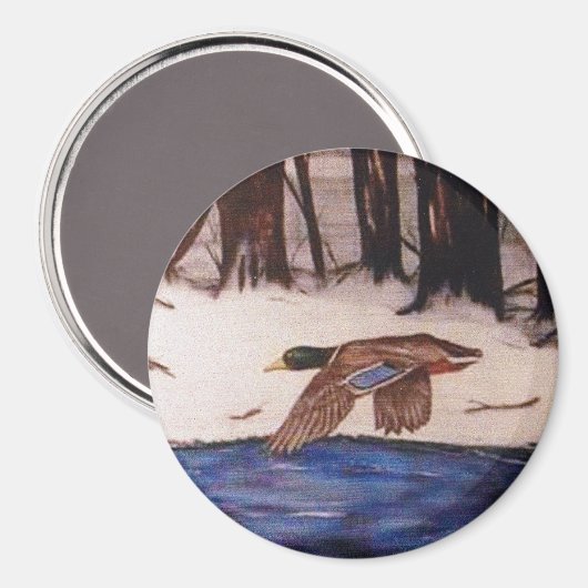 Aimant Mallard Duck en mission (Recto/Verso)