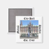 Aimant Malmö Suède - Hôtel de ville (Recto/Verso)