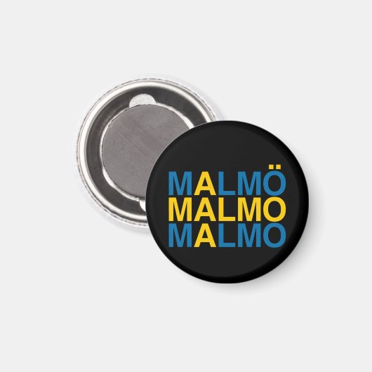 Aimant MALMO Swedish Flag (Recto/Verso)