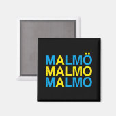 Aimant MALMO Swedish Flag (Recto/Verso)