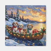 Aimant Malti Tzu Christmas Boat Holiday (Devant)