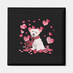 Aimant Maltipoo Valentines Jour Coeur Drôle Amoureux Chie