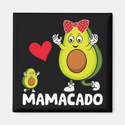 Aimant Mama Best Mom Avocado Mamacado Joyeuse fête des mè (Devant)