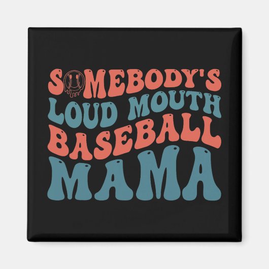 Aimant Mama de baseball de Loudmouth (Devant)