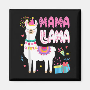 Aimant Mama llama maman de la lama d'anniversaire anniver