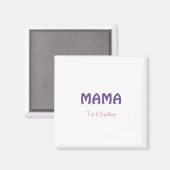 Aimant Mama mères heureuses rétro violet ajouter du texte (Recto/Verso)