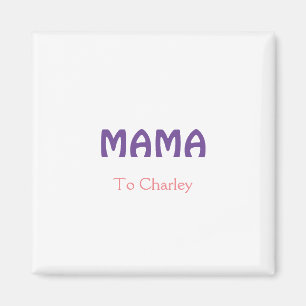 Aimant Mama mères heureuses rétro violet ajouter du texte