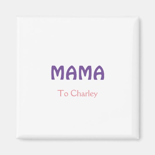 Aimant Mama mères heureuses rétro violet ajouter du texte (Devant)