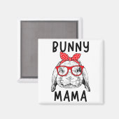 Aimant Mama Rabbit Fête de la mère maman (Recto/Verso)