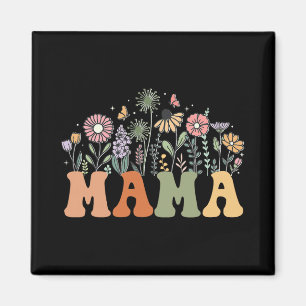 Aimant Mama Wildflower Fleuriste Anniversaire Baby Shower