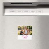 Aimant Maman a établi le nom du script rose Photo  (In Situ (Lave-vaisselle))