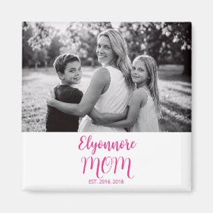 Aimant Maman a établi le nom du script rose Photo