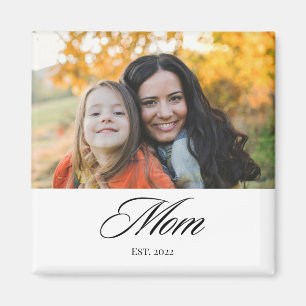 Aimant Maman a établi un cadeau photo de script élégant