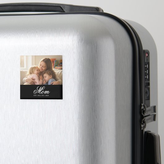 Aimant Maman a établi un script élégant noir Photo (In Situ (Bagages))