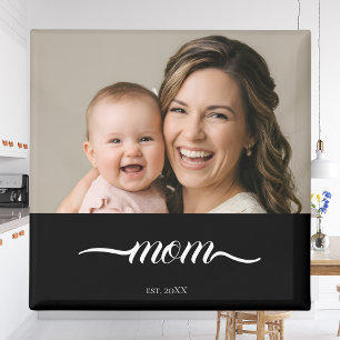 Aimant Maman a établi une photo personnalisée année noire
