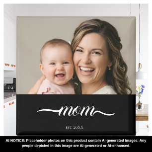 Aimant Maman a établi une photo personnalisée année noire