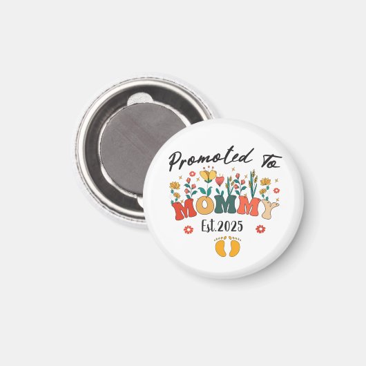 Aimant Maman-à-venir 2025 : Nouveau Livre de Souvenirs po (Recto/Verso)