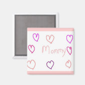 Aimant maman aux coeurs (Recto/Verso)