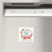 Aimant Maman & Baby Elephant Baby shower Favoriser l'aima (In Situ (Lave-vaisselle))