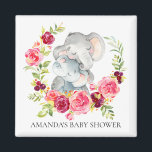 Aimant Maman & Baby Elephant Baby shower Favoriser l'aima<br><div class="desc">Un mignon aimant pour maman et bébé éléphant pour un baby shower de filles. Changez l'arrière - plan en cliquant sur customiser et utilisez notre sélecteur de couleurs!. Objets correspondants disponibles dans notre boutique.</div>