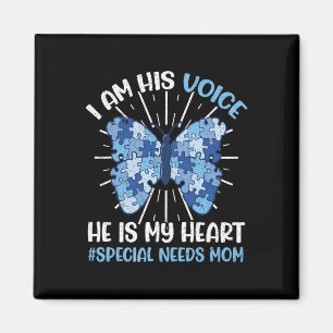 Aimant Maman Besoins Spéciaux Je Suis Sa Voix Il Est Mon