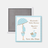 Aimant Maman bleue sera avec Umbrella (Recto/Verso)