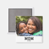 Aimant Maman Cadeau Moderne Unique de Photo Etabli (Recto/Verso)