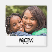 Aimant Maman Cadeau Moderne Unique de Photo Etabli (Devant)