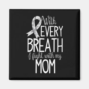 Aimant Maman Cancer du poumon Sensibilisation T Chemise F
