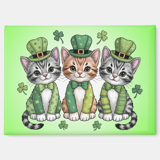 Aimant Maman chat conception St. Patrick-47474 (Recto)