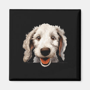Aimant Maman Chien Bedlington Terrier Papa Chiens qui reg