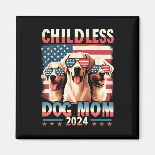 Aimant Maman Chien sans enfant Maman 2024 Kamala Harris A