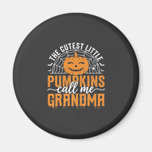 Aimant Maman Citrouille Mignonne Dessin Halloween_1