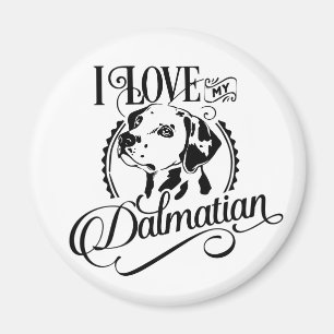 Aimant Maman dalmatien Papa chiot Amoureux de chien de fe
