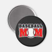 Aimant Maman de baseball (Recto/Verso)