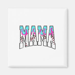 Aimant Maman de baseball glace goutte avec paillettes bas