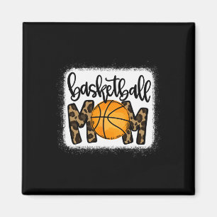 Aimant Maman de basket-ball Leopard de basket-ball Mama