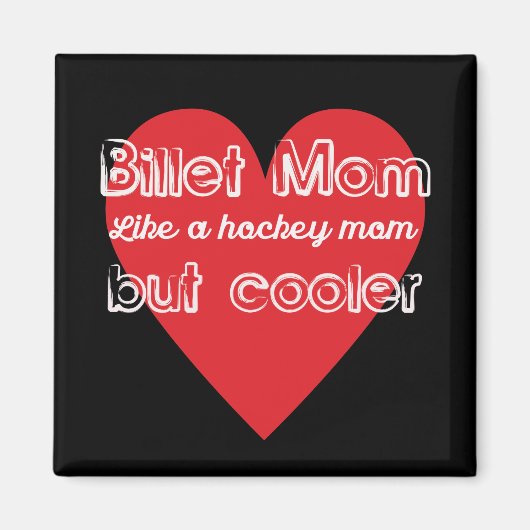 Aimant Maman de Billet de Hockey comme une maman de Hocke (Devant)