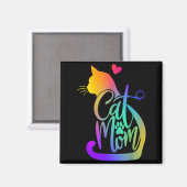 Aimant Maman de chat Amoureuse de chat Mignonne Fête des (Recto/Verso)