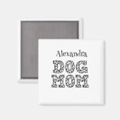 Aimant Maman de chien dalmate noir et blanc (Recto/Verso)