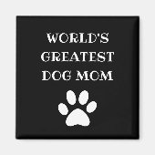 Aimant Maman de chien la plus géniale du monde Texte pers (Devant)