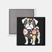 Aimant Maman de Chien Pug Mignon Femmes (Recto/Verso)