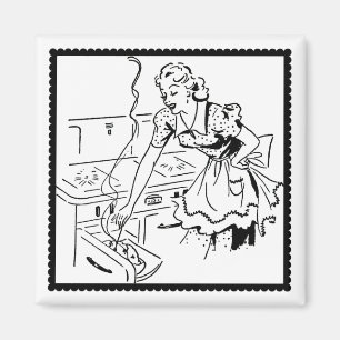 Aimant Maman de Cuisine rétro